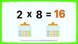 How to Teach Multiplication Easy  2 Times Table  Golden Kids Learning [upl. by Fisk]