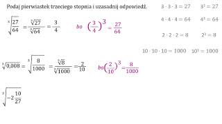 Podaj pierwiastek trzeciego stopnia Ułamki [upl. by Anaejer719]