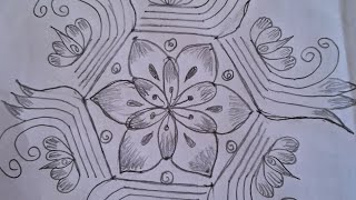 simple flowers kolam rangoli designs diwali special rangoli designs ✨️ rangoli designs [upl. by Dan167]