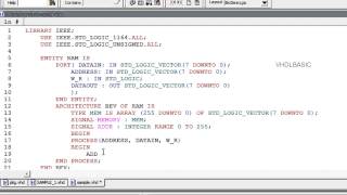 VHDL BASIC Tutorial  Array Memory SRAM [upl. by Erdua]