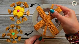 Easy Woolen Coaster amp Table Mat Making with Tape❣️DIYSell as many as you can make💰 [upl. by Aivull]