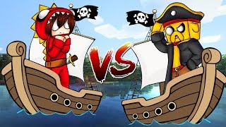 MINECRAFT BARCO DE MIKECRACK VS BARCO DE RAPTORGAMER 😱⛵ ¡BATALLA NAVAL EN MINECRAFT [upl. by Marje322]