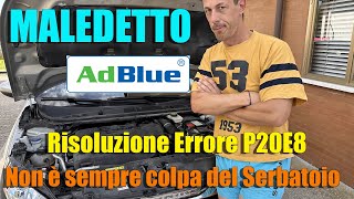 PROBLEMI ADBLUE UREA CODICE ERRORE P20E8 RISOLTO PERFETTAMENTE P20E8 psi peugeot adblue urea [upl. by Alhsa]