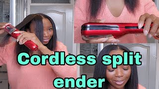 SO I TRIED THE SPLIT END TRIMER MY HEART WENT [upl. by Nwahsear]