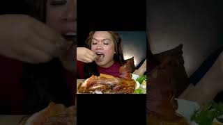 CRISPY LECHON mukbang filipinofood eatingshow food Lechonmukbang pinoymukbangers asmr [upl. by Eidolem413]