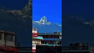 Shot of FishTail Mountain 🇳🇵❣️ automobile pokharatravel newadventure explorethebeautyofnature [upl. by Nairb]