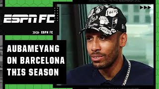 PierreEmerick Aubameyang Interview Reuniting with Lewandowski at Barcelona  ESPN FC [upl. by Evelinn]