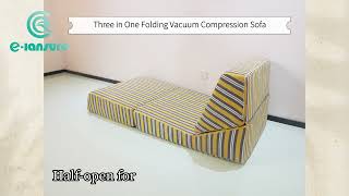 Multifunctional Folding Sofa Bed Vacuum Compression Floor Lazy Sofa Comfortable Fabric Sofa for Home [upl. by Harris]