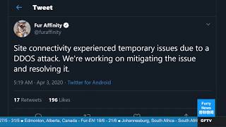 FurAffinity DDoS attacked Not as big as the attack in February [upl. by Nosna]