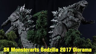 How To Make A Godzilla 2017 Diorama  Forest Base Tutorial  SH MonsterArts Anime Netflix [upl. by Fanestil]