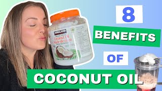 8 Benefits amp Uses of COCONUT OIL 🥥  Skincare  Natural ENERGY  Immune Support [upl. by Iramat]