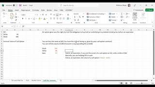 Call Option Intrinsic Value and calculation of Profits or Losses [upl. by Ylak]