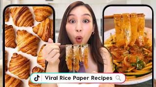 Testing Viral Rice Paper Recipes 🥐 [upl. by Aihsekal]