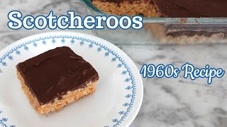 SCOTCHEROOS  1960s Recipe  Easy and DELICIOUS Retro Cookie Bars [upl. by Julietta]