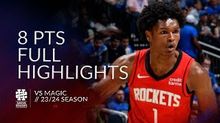 Amen Thompson 8 pts Full Highlights vs Magic 2324 season [upl. by Oigolue589]