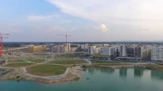 Drohnenflug über der Seestadt in Aspern Wien [upl. by Juno]