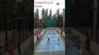 Lobbed Out of Orbit tennis tennisshorts shorts tennisreels reels lob tennisshot [upl. by Akeimahs]