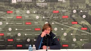 Andrey Rublev Press Conference 18102024 BNP Paribas Nordic Open [upl. by Anikat179]