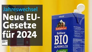 Jahreswechsel Neue EUGesetze für 2024  BR24 [upl. by Nesnej353]