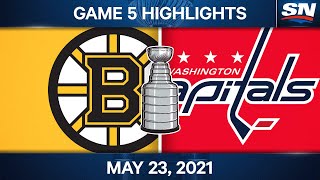 NHL Game Highlights  Bruins vs Capitals Game 5  May 23 2021 [upl. by Andrews]