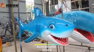 Realistic Shark Hanging Life Size Statue with Movements [upl. by Heise]