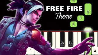 Free Fire Theme BGM 🔥  Piano Tutorial  Piano Notes  Piano Online pianotimepass freefire [upl. by Negaet294]