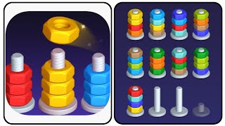 Nut SortColor Puzzle Game Level 38 Walkthrough [upl. by Yssim]