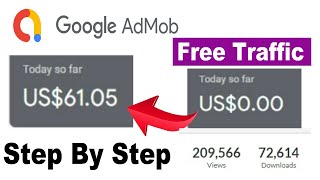 EARN MONEY 🤑 with Google Admob ads 2023 100 a Day  Free Traffic for Game Downloads amp Install [upl. by Notsud]