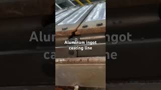 Aluminum ingot casting line， full automastic casting [upl. by Tamis]