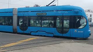 Trams Zagreb 344  ZET tram Dubrava  Zagreb [upl. by Hastings]