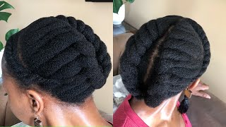 SLEEK LOW BUN ON 4C NATURAL HAIR WITH NO GEL  CLEAN GIRL AESTHETIC  Glory Okings [upl. by Carleen]