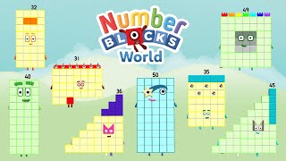 Numberblocks World 4  Meet Numberblocks 3150 and Learn How to Trace Their Numerals  BlueZoo Game [upl. by Llirrehs]