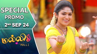 Malli Serial  Special Promo  2nd Sep 24  Nikitha  Vijay  Saregama TV Shows Tamil [upl. by Yknip]