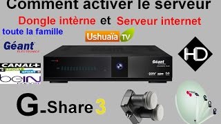 TUTO Comment activer internet et le serveur interne de Géant 2500 hd new [upl. by Unhsiv]