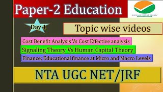 Paper2 Education Topic wise Videos  NTAUGCNET JRF [upl. by Eelsnia273]