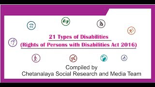 Types of disability  RPWD Act 2016 Chetanalaya [upl. by Enylecoj574]