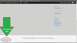 REMOVE UNWANTED LINK OR TEXT FROM HOMEPAGE OF WORDPRESS WEBSITE [upl. by Hannibal]
