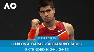 Carlos Alcaraz v Alejandro Tabilo Extended Highlights 1R  Australian Open 2022 [upl. by Celio]