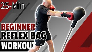 25 Min Beginner Reflex Bag Workout  Outshock Punching Ball  English [upl. by Rez]