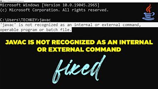 Fix Javac Is Not Recognized As An Internal Or External Command In Windows 10 11 [upl. by Sisely164]