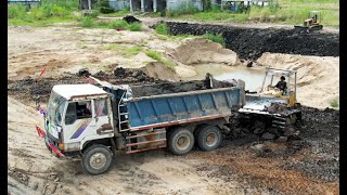 Komatsu bulldozers are highly efficient machines commonly used in construction to assist with Trucks [upl. by Atiluap]