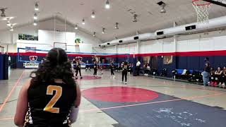 Set 2 Downey Christian School vs Life Christian Academy Girls Varsity Volleyball Match 4k ace [upl. by Hareenum343]