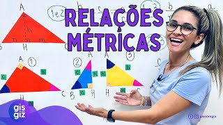 RELAÇÕES MÉTRICAS NO TRIÂNGULO RETÂNGULO \Prof Gis [upl. by Raycher509]