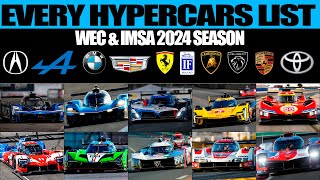 EVERY HYPERCARS LIST FOR THE 2024 SEASON IN WEC amp IMSA [upl. by Guy]