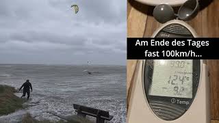 Kitesurfer auf Fehmarn  Ostseesturm 2023 Teil 3 [upl. by Einnalem641]