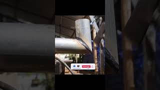 Stick welding in galvanized pipe PG shorts [upl. by Eniamzaj]