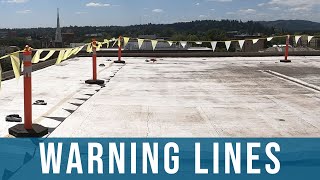 Warning Line  OSHA Fall Protection Training Roofing Work Workplace Accidents [upl. by Singleton]