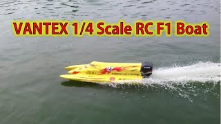 RC BOAT VANTEX 14 SCALE F1  video lama [upl. by Rosenstein705]