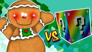 GINGERBREAD VS LUCKY BLOCK RAINBOW MINECRAFT LUCKY BLOCK CHALLENGE [upl. by Llewen]