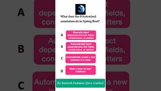 Spring Boot Quiz 10  What does Autowired Annotation do in Spring Boot springboot quiz [upl. by Alissa621]